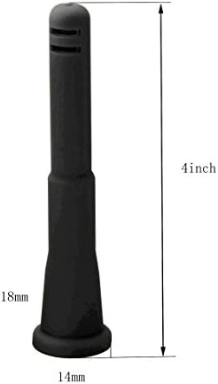 MAXFASHION 4" long 14mm To 18mm Colorful Silicone Downstem (Black) Ship From US