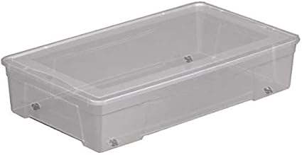 M Home Caja de Almacenaje 5 W con Ruedas 34 l, Translúcido ...
