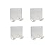 NELXULAS 4 PCS Brushed Stainless Steel Self Adhesive Shaving Wall Hooks, Razor Hooks,Double Prong Coat Hooks,Hanger Wall Mount (ADP 2)