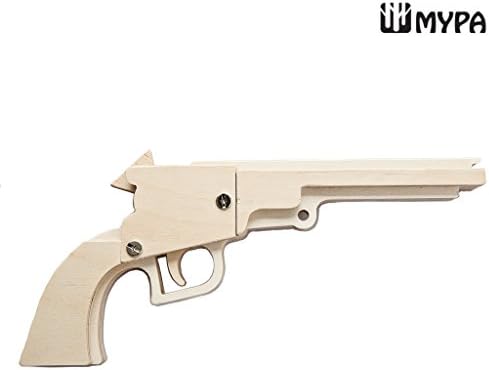 [MYPA] DIY Wooden Rubber Band Shooting Gun 5-Shot Wood Toy Gift for Kids and Adults MYPA GUN - PRE10