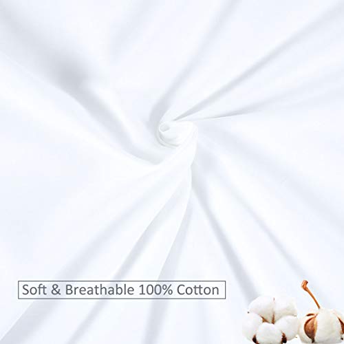 image for YINFUNG Pom Fringe Pillow Shams King White Pompoms Pillowcases Set of 