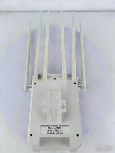 AC1200 Outdoor WiFi Extender, Long Range Outdoor WiFi Extender Signal Booster, IP67 Weatherproof, Repeater/AP/Router Mode, Passive PoE, WPA3 Security, for Patio, Starlink, Yard, Farm