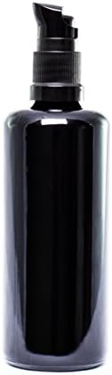 ultravioLeaf 200 ml (6.8 fl oz) Black Ultraviolet Glass Push Pump Bottle 3-Pack