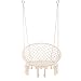 E EVERKING Hammock Chair Macrame Swing, Hanging Cotton Rope Macrame Hammock Swing Chair for Indoor, Outdoor Home, Patio, Porch, Deck, Yard, Garden, Max Weight: 260 Pounds (Beige) primary