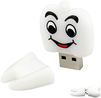 WDOIT 1 Pc 1 GB / 2 GB / 4 GB / 8 GB / 16 GB / 32 GB / 64 GB Creative U Disk 2.0 USB Mini Cute Tooth-Shape Flash Drive Pen Drive Data Storage Memory Stick, 32GB