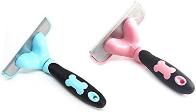 Armi store Bone Pattern Dog Open Knot Knife Solution Knot Comb Pet Hair Removal Combs Dogs Grooming Supplies (M, Pink)