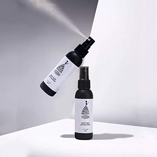 UCANBE Pro Dewy Finishing Setting Spray Makeup Fixer Facial Mist Natural Glow Dew Prep Primer Skin Long Lasting Hydrating Make Up Set, 1.70 Fl Oz