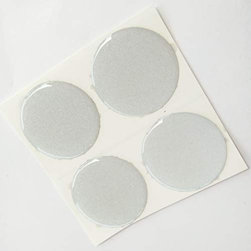White Round Circle Reflective x4 Domed 3M Decals Safety Reflector Night Gloss 3D Gel Rear Resin Motorcycle Sticker Badge Reflector Bike Bicycle Car Helmet Trunk Tailgate Self Adhesive Decal Mobile Phone Laptop Notebook Mac