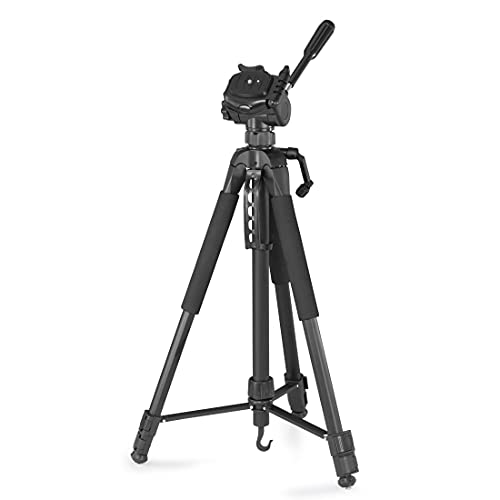 Hama Stativ Kamera Action 170 3D (Tripod mit 62-170cm Höhe, Fotostativ inkl. Handy-Halterung und Tablet-Halterung, Dreibeinstativ mit 3-Wege-Kopf, Spiegelreflexkamera Stativ mit Tasche) schwarz