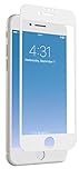 ZAGG InvisibleShield Glass + Luxe Screen Protector for Apple iPhone 8, iPhone 7, iPhone, 6s, iPhone 6 – Extreme Impact and Scratch Protection – White