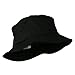 Big Size Cotton Blend Twill Bucket Hat - Black (For Big Head)