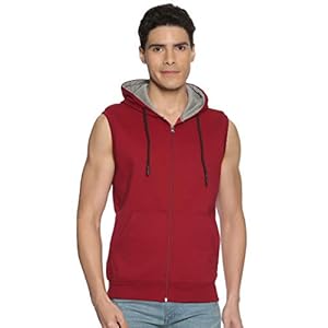Diverse Men Hooded Cut Sleeve Sweatshirt
