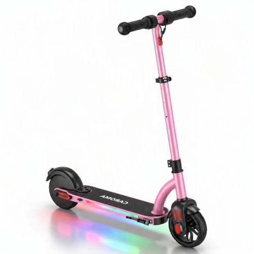 Caroma E Scooter Kinder 6-12 Jahre, 150W, 16 km/h, Höhenverstellbar, LED