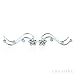 925 Sterling Silver Flower Vine Cuff Earrings Chuvora Jewelry Clear Crystal Ear Crawlers