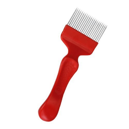 Ascend ToolsÂ® Beekeeping Stainless Steel Uncapping Fork (1, Red)