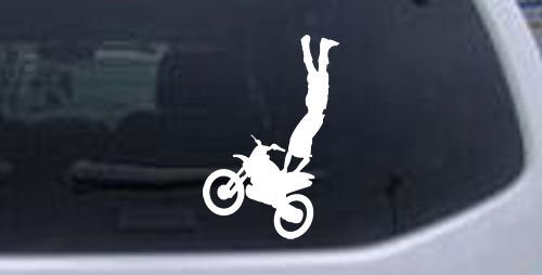 White-Moto X Rearseat Grab Dirt Bike Decal Sticker - Die Cut Decal Bumper Sticker For Windows, Cars, Trucks, Laptops, Etc.