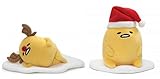 DHE GUND Gudetama Holiday Plush Bundle of 2, Reindeer and Santa
