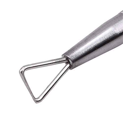 Dolland Nail Art UV Gel Remover Triangle Cuticle Pusher Stainless Steel Peeler Scraper Rod Manicure Tool