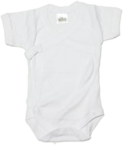 Kimono Side Snap Short Sleeve Wrap Bodysuit