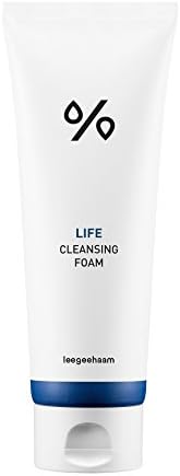 Leegeehaam (LGH) Life Cleansing Foam for gentle and deep cleansing of makeup, impurities, and debris, daily facial cleansing foam.