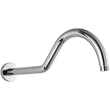 lordear gooseneck extension chrome perfect shower flange reach brass arm rain shape solid inch heads