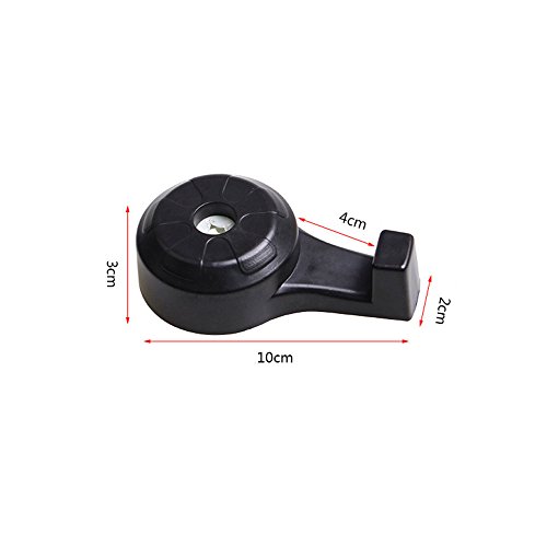 Daycount 4 Pcs Universal Car Truck SUV Seat Back Hanger Organizer Hook Headrest Holder Backrest Hook for Automobile (Black)