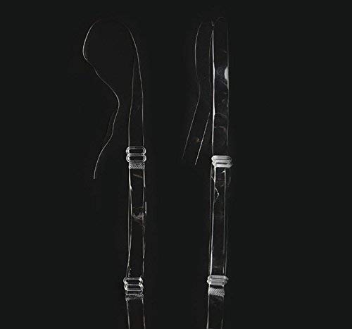 Invisible Clear Bra Strap Non-Slip Adjustable Bra Strap Soft 2 Pair Transparent Shoulder Strap (10mm, Clear)