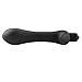 Two Men or Womens Adult Sex Toy, Black Matte Body Safe Silicone Anchor Shaped Battery Operated (Included) Anal Vibrator
