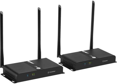 SIIG Wireless HDbitT HDMI Extender Kit 4K 60Hz Kit 1-to-2 Receivers HDMI 2.0, HDCP 2.2, 5Ghz Dual Antenna 200m(656ft) - Long Range Extender (CE-H24611-S1)