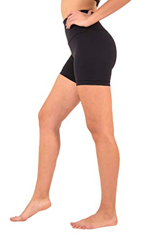 90 Degree By Reflex - Power Flex Yoga Shorts - Black Large (841287192428)