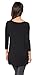 Free to Live Women's Extra Long Flowy Elbow Sleeve Jersey Tunic Made in USA (2X, Black)