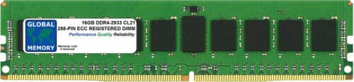 16GB DDR4 2933MHz PC4-23400 288-PIN ECC REGISTERED DIMM (RDIMM) MEMORY RAM COMPATIBLE WITH SERVERS/WORKSTATIONS/MOTHERBOARDS (*NOT FOR PCs*)