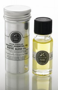 Organic Rose Essential Oil (Otto) Blend 5% (Rosa damascena/Helianthus annus) (10ml) by NHR Organic Oils