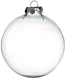 Clear Glass Ball Ornaments: 100mm