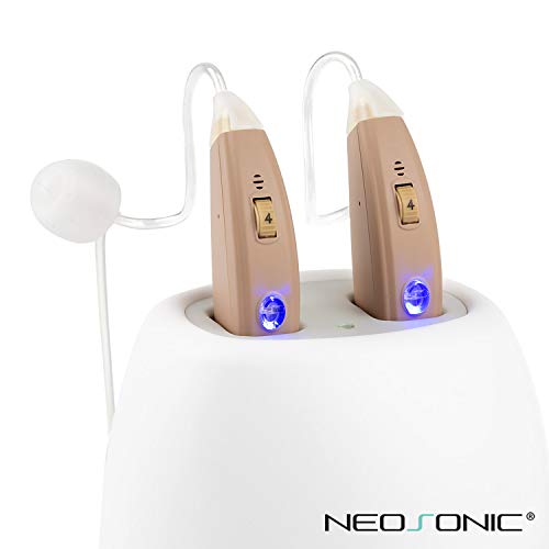 Neosonic MX Rechargeable Hearing Amplifiers to Aid and Assist Hearing of Seniors and Adults with Dual Directional Microphone Noise Cancelling, 4 Channels and 12 Bands Signal Processing (Pair) - Thumbnail 6