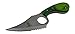Rogue River Tactical Bone Collector BC-793 Fixed Blade Hunting Skinning Knife with Leather Sheath Real Bone Handle (Green)