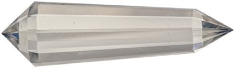 Vogel Style Quartz 12 Sided Point Natural Genuine Rock Crystal Double Terminated Massage Wand 2.5 Inch by uWands