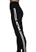 Dona Michi Women Yoga Running Sport Pants High Waist Cropped Legging Fitness Trouser_Black