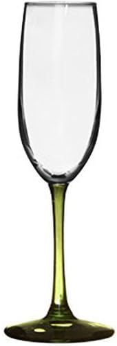 2 Engraved Wedding Flutes Personalized Toasting Glasses Olive Stem Champagne Flutes, 8 oz. by Shivam
