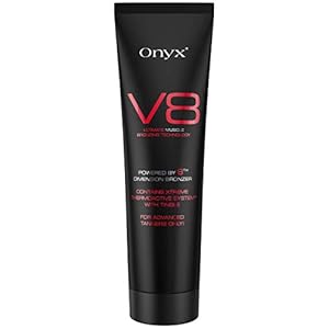 Onyx V8 Sunbed Cream for Men - Hot Tingle - Tan Enhancer with Bronzer for Indoor Tanning Beds - Skin Firming & Ultimate…