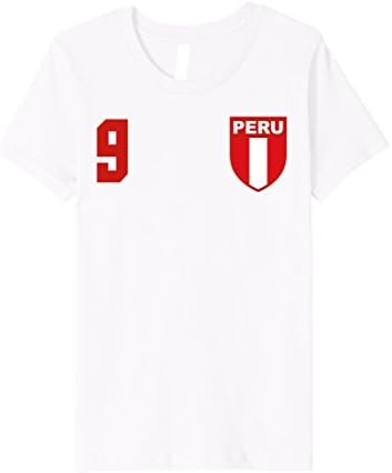 Kids Peru Peruvian Football Futbol Soccer Jersey T-Shirt 12 White