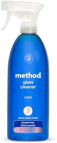Method Glass Cleaner Spray, Window And Stainless Steel Glass Spray, Fresh And Vibrant Mint Scent Fragrance, Pack of 1, 828 ml