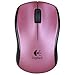 Logitech M125 3-Button USB Optical Scroll Mouse w/Retractable Cord (Rose Pink)