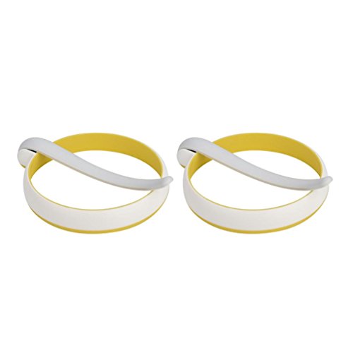 Jeeke 2Pcs Fried Egg Mold Ring,Round Egg Rings Pancake Cooker Nonstick Egg Separator For Frying Cooking (White, 2PCS) - Thumbnail 7