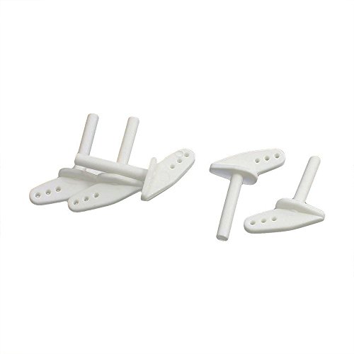 bargain house white Lock On Plastic Control Horns 12 x 7 x 12 mm For RC Model Airplane Parts Remote Control Foam Electric Plane - Thumbnail 4