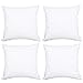 BLEUM CADE Pack of 4 Merry Christmas Pillow Cover Snowflakes and Happy New Year Decorative Pillow Cases Polyester Peach Cushion Case for Christmas Gift Bed Sofa Couch Decoration