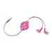 ReTrak Retractable Stereo Earbuds, Pink (ETAUDIOPNK)