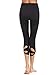 SweatyRocks Women's High Waisted Cutout Crop Leggings Yoga Workout Active Tights Black M