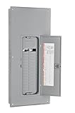 Square D by Schneider Electric HOM3060L125PC Homeline 125-Amp 30-Space 60-Circuit Indoor Main Lugs Load Center with Cover, Plug-on Neutral Ready