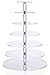 Utenlid Acrylic 7-Tier Round Stacked Party Cupcake Stand with Stable Screw-On Pillars - Tiered Cupcake Stand/Cupcake Tower